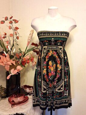 NWOT Papillon Floral Printed Sundress Summer Beach Vacation Casual Dresses 10
